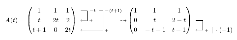 Matrix operations represented
